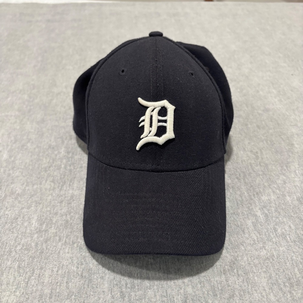 New Era Detroit Tigers MLB 39THIRTY Navy Blue Stretch Fit Hat Size M L